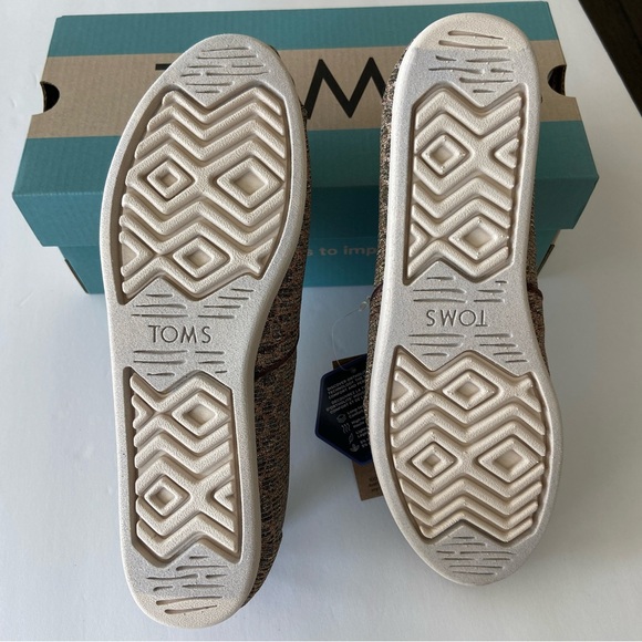 Toms Women’s Alpargata Bronze Animal Print Glitter Shoes 7.5 - NWT - Picture 3 of 9